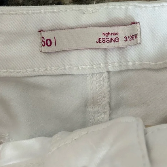 White Jeggings High Rise 3/26W - Picture 4 of 4